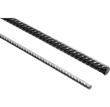 Deux barres d''armature avec surface nervurée