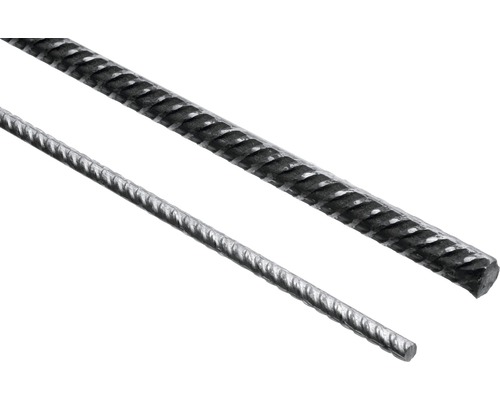 Deux barres d''armature avec surface nervurée