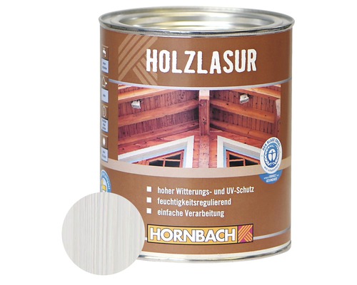 Lasure pour bois HORNBACH blanc 750 ml