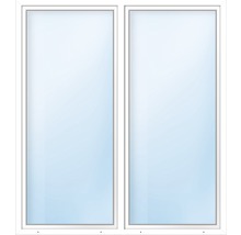 Porte de balcon 2 battants en plastique ARON Basic blanc 1300x1900 mm-thumb-2