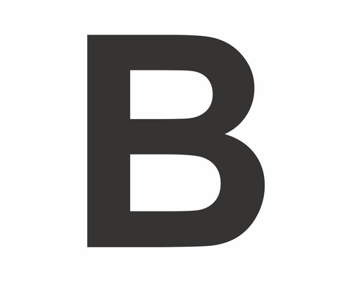 Étiquette portant la lettre « B » noire 30 mm