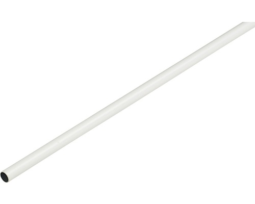 Barre de penderie ronde, pour charge moyenne, 2000 mm, blanc, 1 pièce
