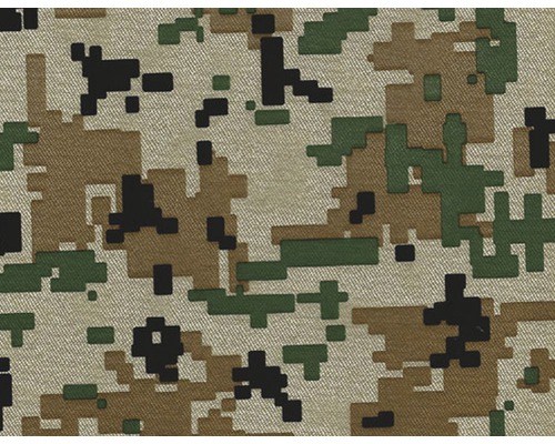 Film d'impression à l'eau camouflage CA-NR-005-01 100 x 50 cm Motif camouflage numérique pour textiles