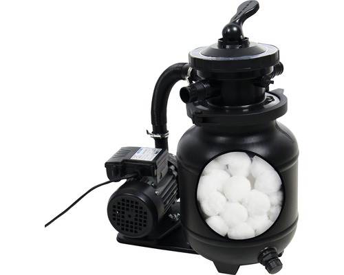 Sandfilteranlage mit Filterbällen für die Poolreinigung