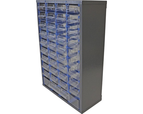 Armoire avec tiroirs transparents pour le rangement des petites pièces