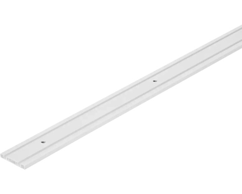 Doppellauf- und Führungsprofil SlideLine 1, weiß, 2000 mm Gardinenschiene aus Kunststoff mit Bohrlöchern