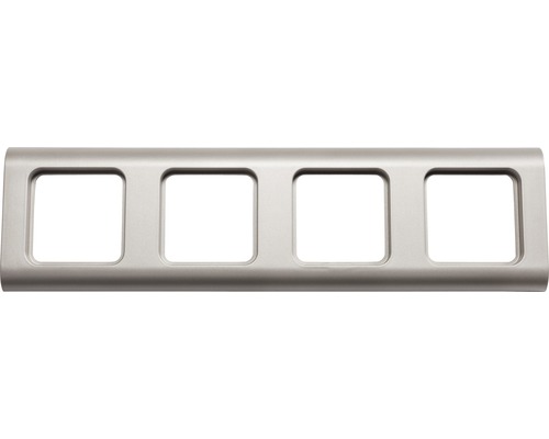 Plaque quadruple interrupteur encadrement Roth Lange ROTH LANGE Basic titane Cadre quadruple pour interrupteur
