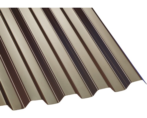 Plaque ondulée Gutta polycarbonate trapèze 76/18 bronze 5000 x 1045 x 0,8 mm