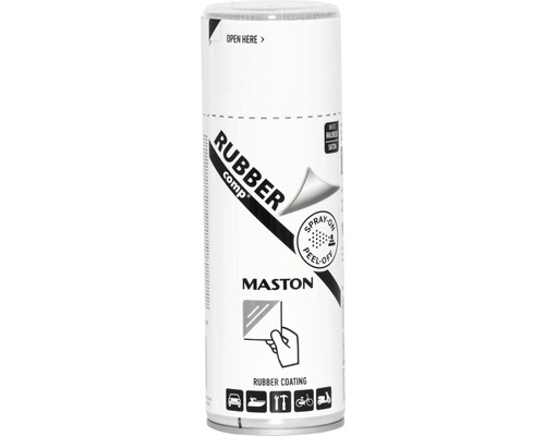 Film à pulvériser RUBBERcomp Maston blanc 400 ml Bombe aérosol de revêtement en caoutchouc amovible de Maston