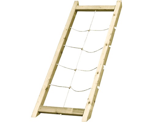Kletternetz für Spielturm aus Holz und Seil