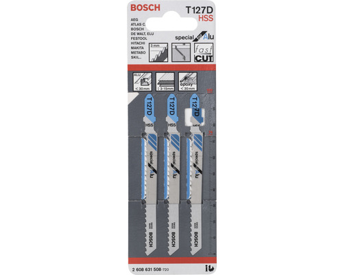 Bosch T127D Stichsägeblätter für Aluminium, 4 Stück