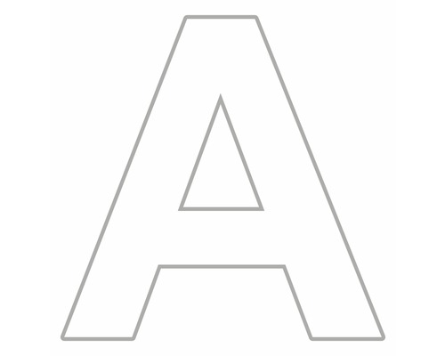 Autocollant lettre « A » blanche 60 mm