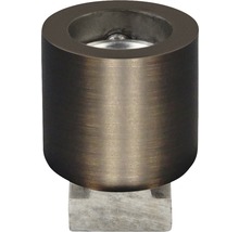 Tischkamin aus Metall und Stein