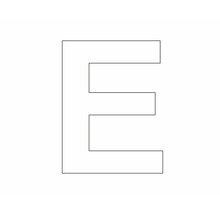 Autocollant lettre « E » blanche 60 mm-thumb-0