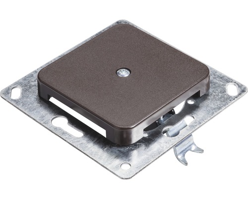 Connecteur de meuble avec cache carré et plaque de montage