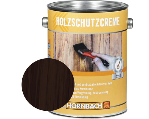 Crème de protection du bois HORNBACH palissandre 2,5 ll