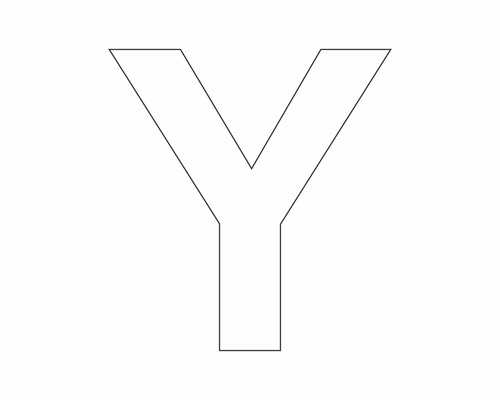 Aufkleber Buchstabe "Y" weiß 60 mm