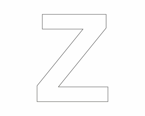 Aufkleber Buchstabe "Z" weiß 60 mm