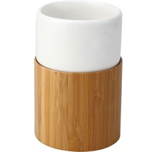 Gobelet pour brosses à dents basano Curetta céramique avec bambou-thumb-0