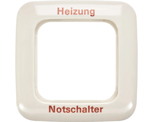 Plaque d'interrupteur simple avec impression chauffage Busch-Jaeger 2511 JH-212 Duro 2000 QD blanc