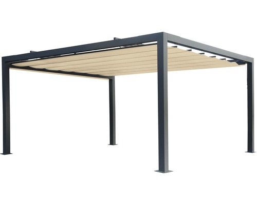 Pergola autoportante avec toit à lamelles pour le jardin