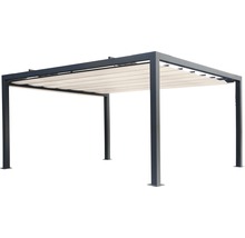 Pavillon Soluna gris 400 x 400 cm Dessin 6020 beige sans auvent vertical