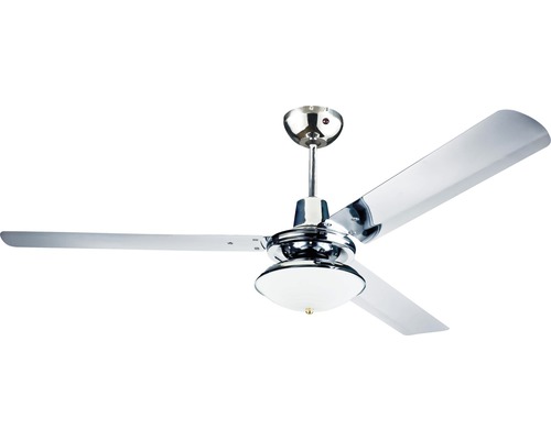 Ventilateur de plafond avec trois pales et lampe intégrée