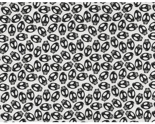 Film d'impression à l'eau Skulls CD-109 100 x 50 cm Textile avec motif de tête de mort