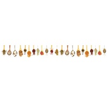 Diverses épices dans des cuillères en bois et en métal