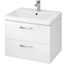 Ensemble de meubles de salle de bains Lara City 60 cm avec vasque blanc-thumb-0