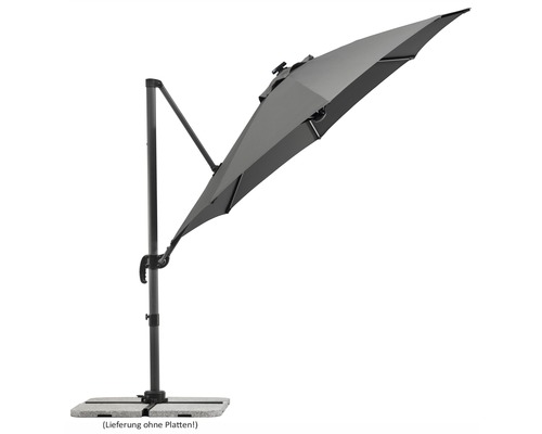 Freiarm-Sonnenschirm mit Standfuß für den Garten