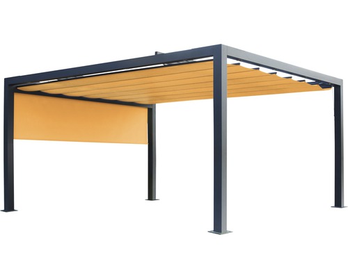 Pergola avec protection solaire coulissante