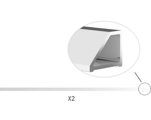 Zwei Aluminiumprofile
