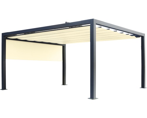 Pergola avec toit à lamelles coulissantes pour le jardin