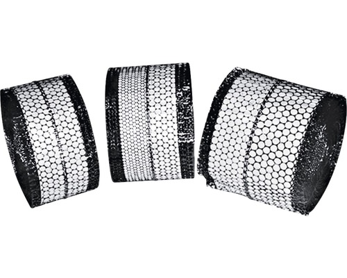 Drei flexible Schleifbänder mit sechseckigem Muster