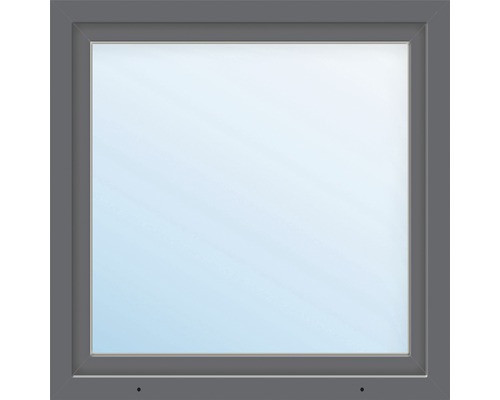 Fenêtre en PVC ARON Basic blanc/anthracite 800x800 mm tirant gauche