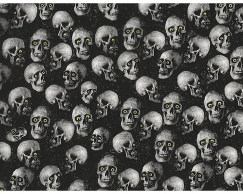 Film d'impression à l'eau Skulls CD-325 100 x 50 cm Textile avec motif de crânes