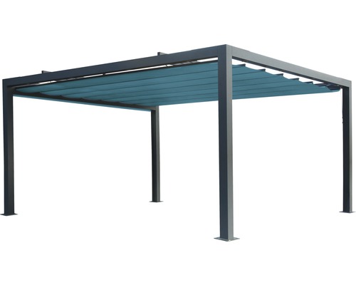 Pergola avec toit à lames textiles pour le jardin