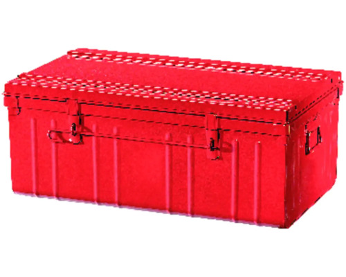 Coffre métallique rouge 800x450x350 mm Boîte à outils en métal
