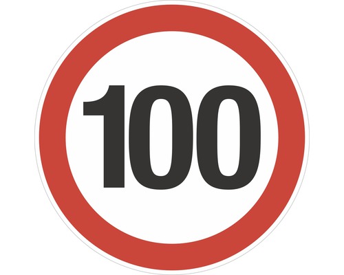 Autocollant « Limite de vitesse 100 km/h » Ø200 mm