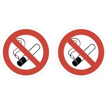 Autocollant « Interdiction de fumer » Ø45 mm, 2 pièces-thumb-0