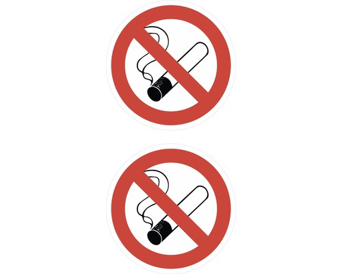 Autocollant « Interdiction de fumer » Ø60 mm, 2 pièces