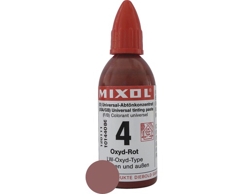 Concentré de colorant MIXOL® 4 Oxyde rouge 20 ml MIXOL Colorant universel Oxyd-Rot en flacon
