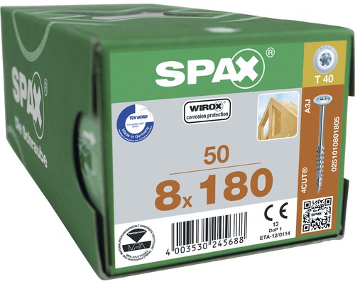 Boîte de vis Spax 8x180 millimètres