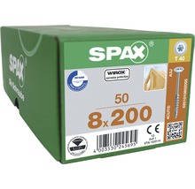 Vis Spax 8x200 mm, 50 pièces dans un emballage vert