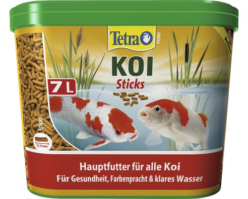Teichfutter Tetra Pond KOI Sticks 7 l Tetra Koi Sticks Hauptfutter für alle Koi im 7 Liter Behälter