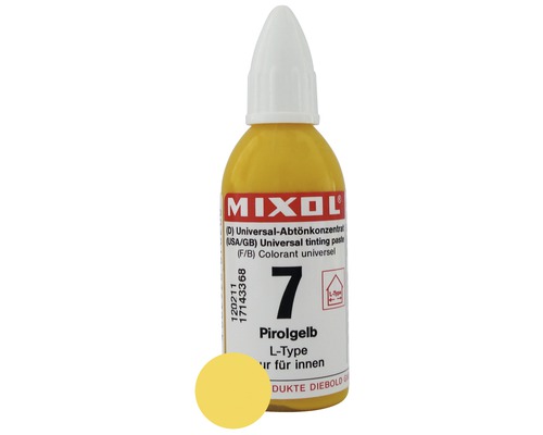 Concentré de colorant MIXOL® 7 jaune canari 20 ml Pâte colorante universelle Mixol jaune pirole pour mélanger les peintures