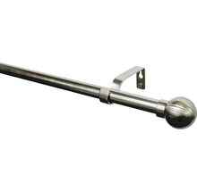 Gardinenstangen Set ausziehbar Kugel edelstahl-optik 120-210 cm Ø 16/19 mm-thumb-0