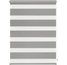 Store enrouleur double gris avec rayures horizontales