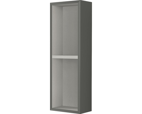 Hängeschrank Baden Haus Eden Breite 20 cm talpa-grau matt fertig montiert 53135 Grauer Hängeschrank mit einem Regalboden für Stauraum